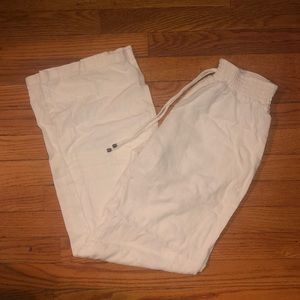 White bell bottom hippie pants